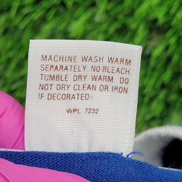 Vintage 80s Sportswear Shirt Small 17x24 Blue - Picture 9 of 12